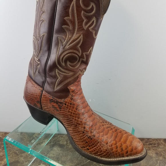 justin snakeskin boots